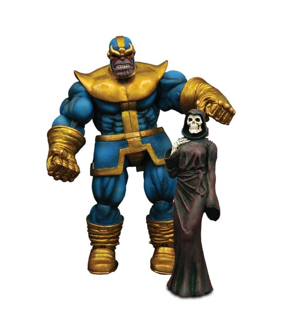 Figura diamond select toys marvel thanos accion pack con figura de la muerte