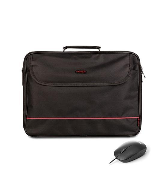 Maletin ngs bureau kit para portatiles 16pulgadas + raton optico con cable