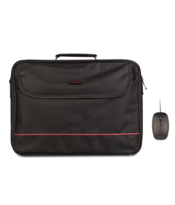 Maletin ngs bureau kit para portatiles 16pulgadas + raton optico con cable