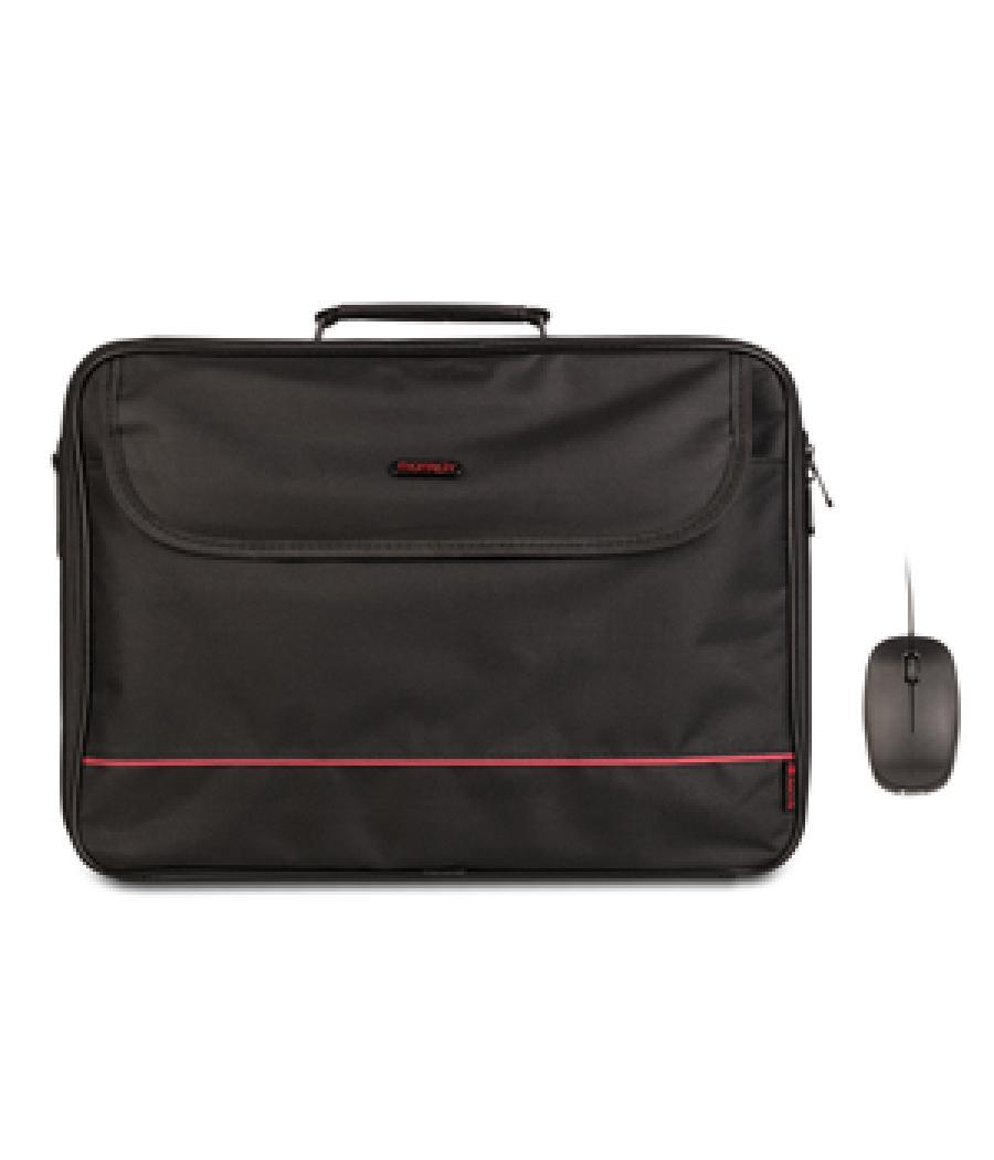 Maletin ngs bureau kit para portatiles 16pulgadas + raton optico con cable