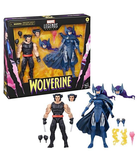 Set figuras hasbro marvel legends series wolverine & lady psylocke