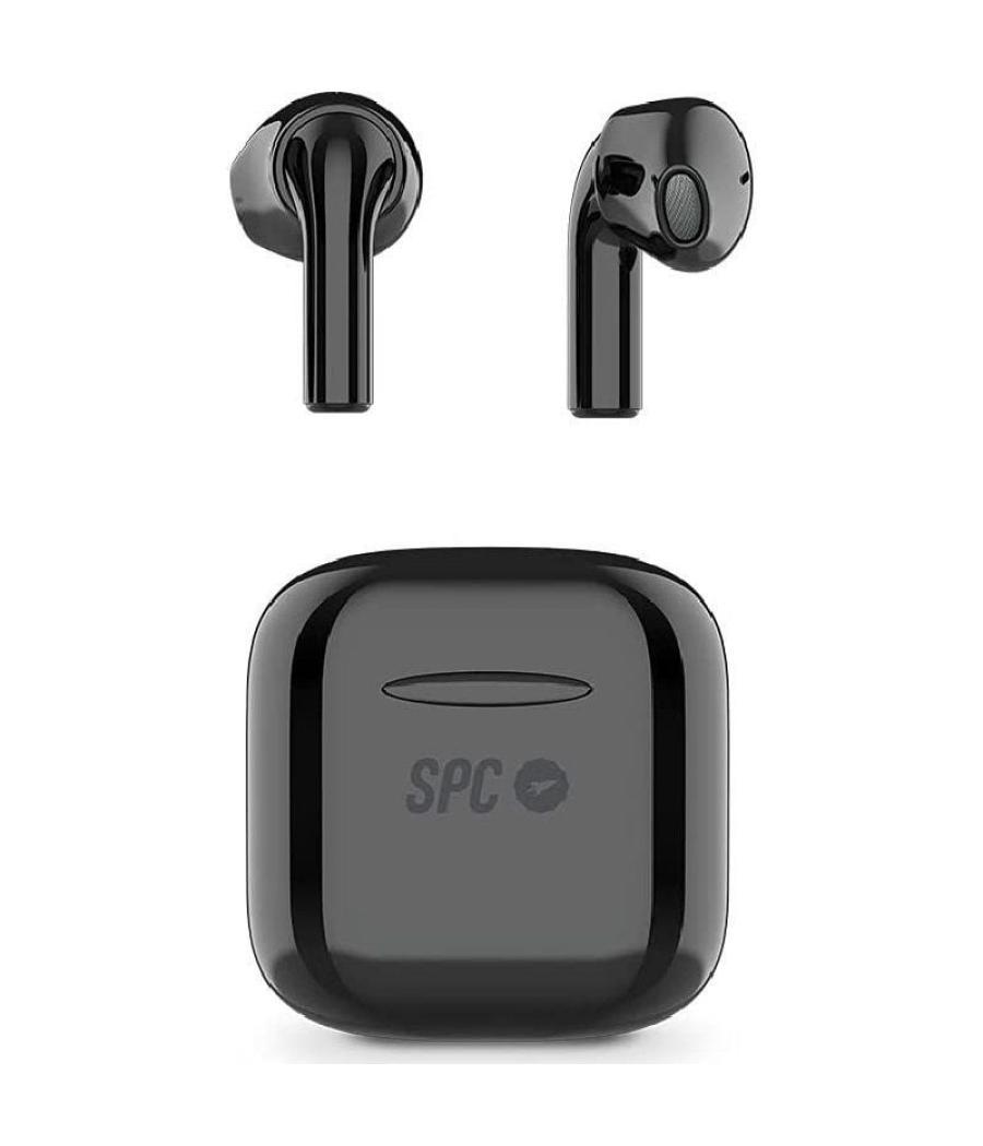 Auriculares bluetooth spc zion pro con estuche de carga/ autonomía 3.5h/ negros