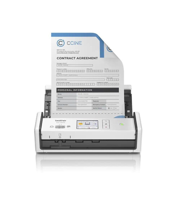 Escáner documental brother ads-1800w con alimentador de documentos adf/ doble cara