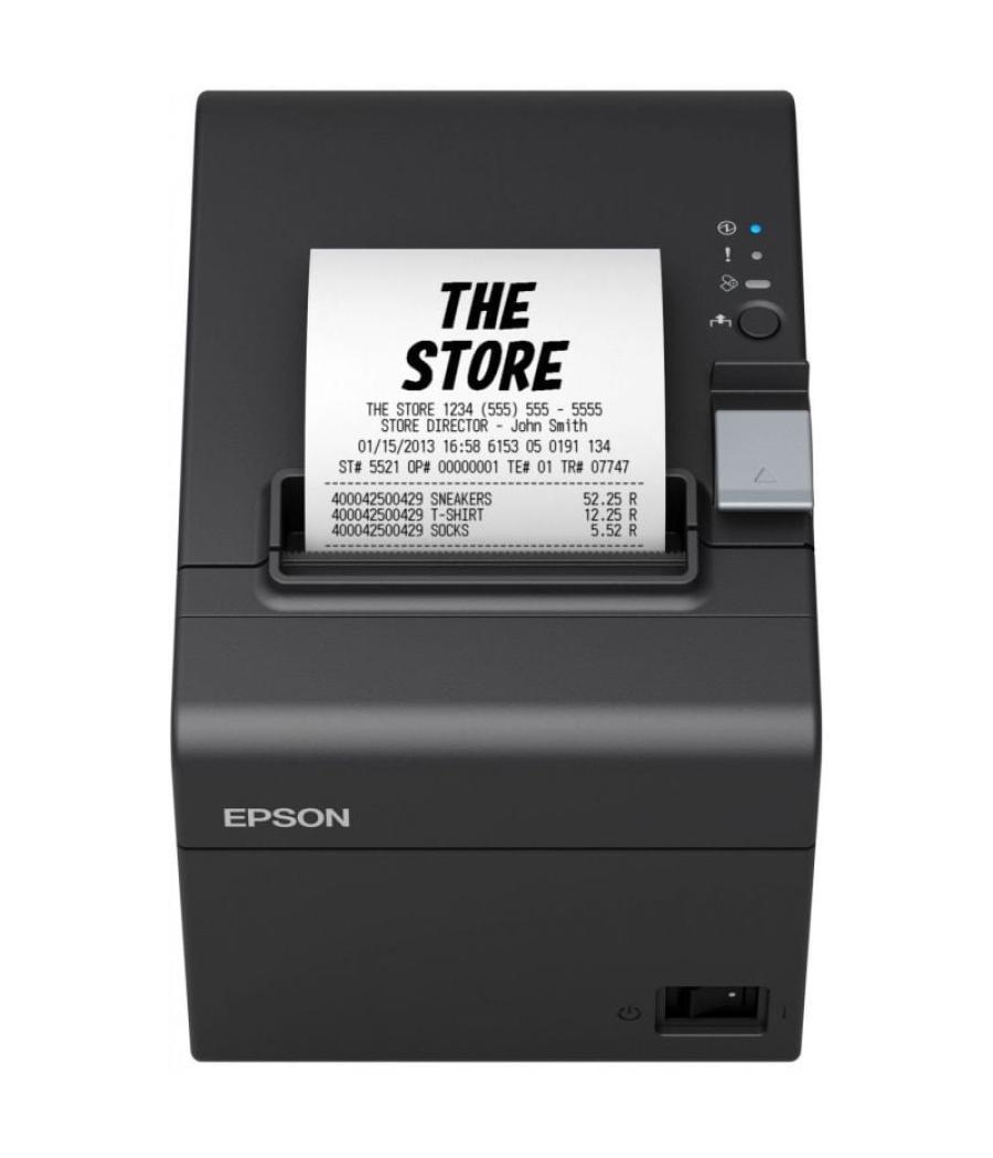 Impresora de tickets epson tm-t20iii/ térmica/ ancho papel 80mm/ usb-rs232/ negra