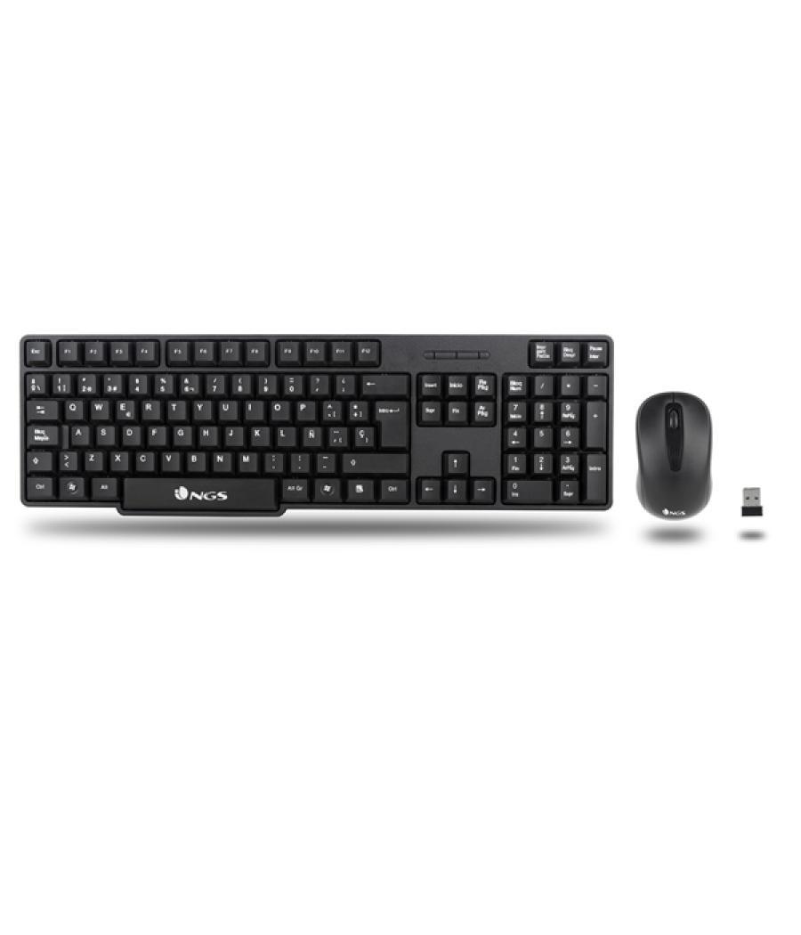 Pack teclado y mouse ngs euphoria kit multimedia wireless