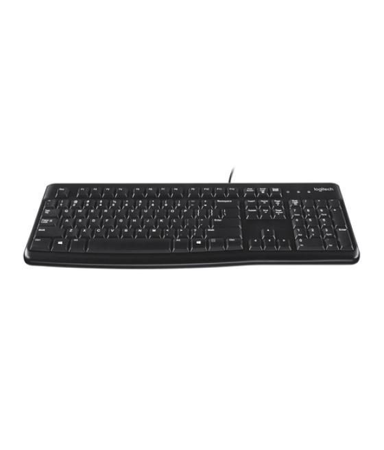 Logitech K120 Corded Keyboard teclado USB AZERTY Francés Negro