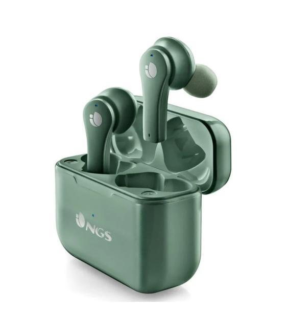 Auriculares inalambricos ngs artica bloom green bluetooth 5.1 + estuche de carga - verde