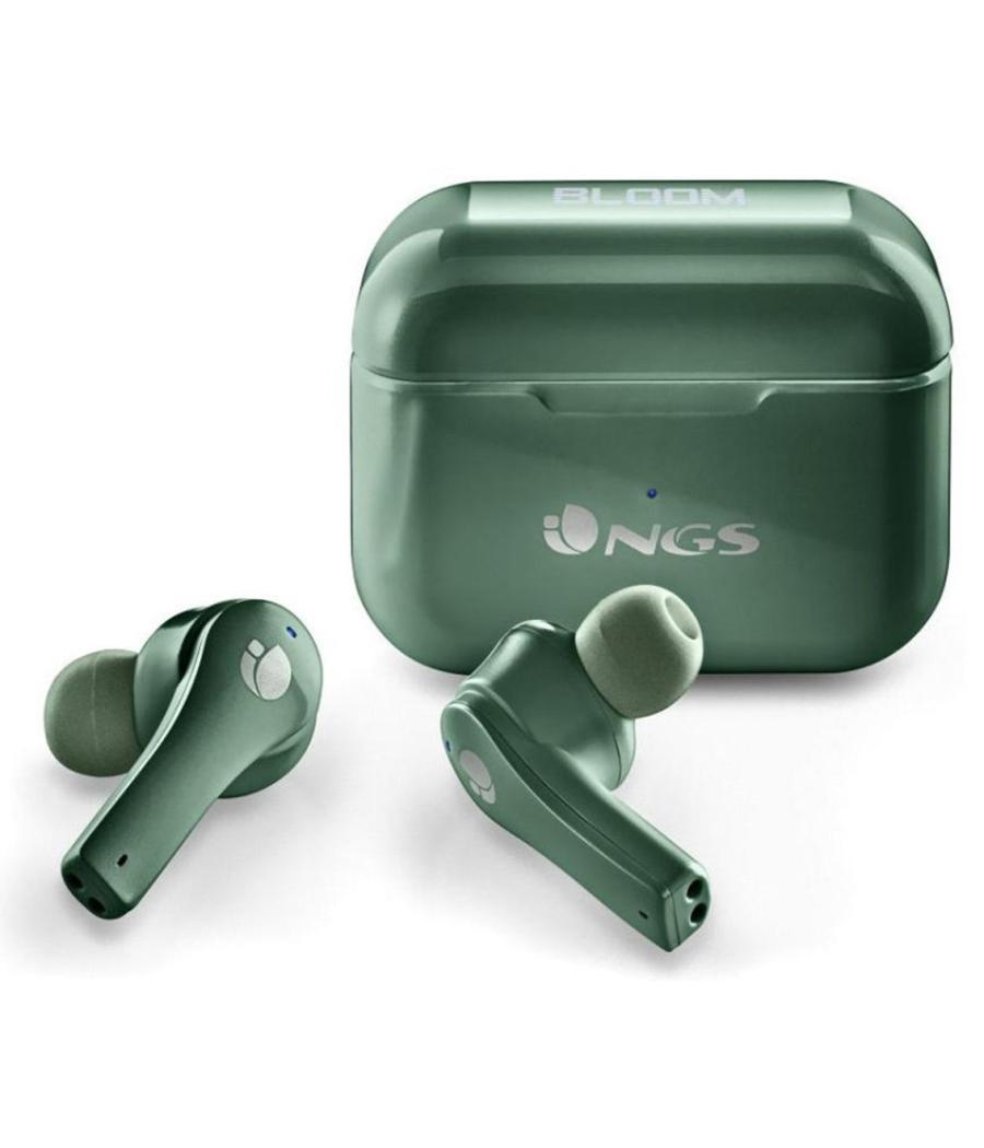 Auriculares inalambricos ngs artica bloom green bluetooth 5.1 + estuche de carga - verde