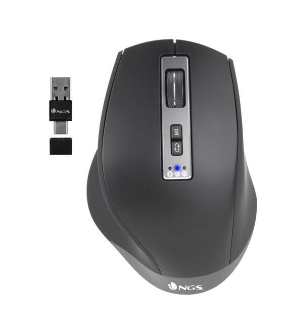 Raton multidispositivo inalambrico recargable ngs blur - rb