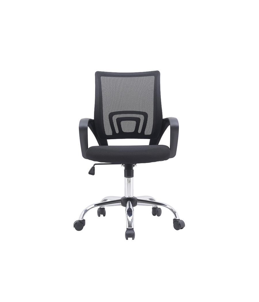 Silla q-connect oficina siena malla base metálica alt max 1000 anc 560 prof 570 ruedas premium color negro