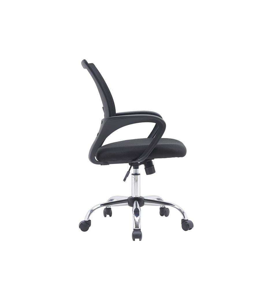 Silla q-connect oficina siena malla base metálica alt max 1000 anc 560 prof 570 ruedas premium color negro