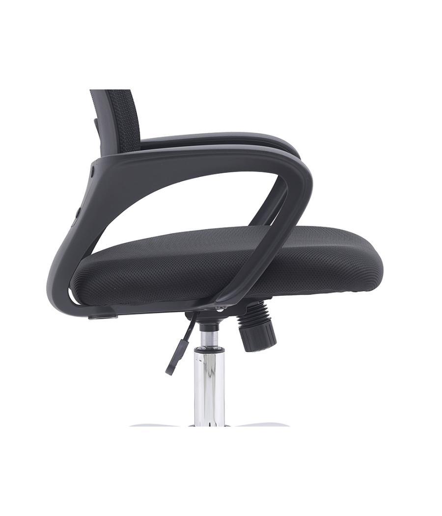 Silla q-connect oficina siena malla base metálica alt max 1000 anc 560 prof 570 ruedas premium color negro