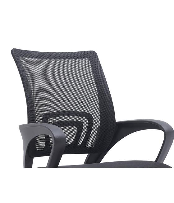 Silla q-connect oficina siena malla base metálica alt max 1000 anc 560 prof 570 ruedas premium color negro