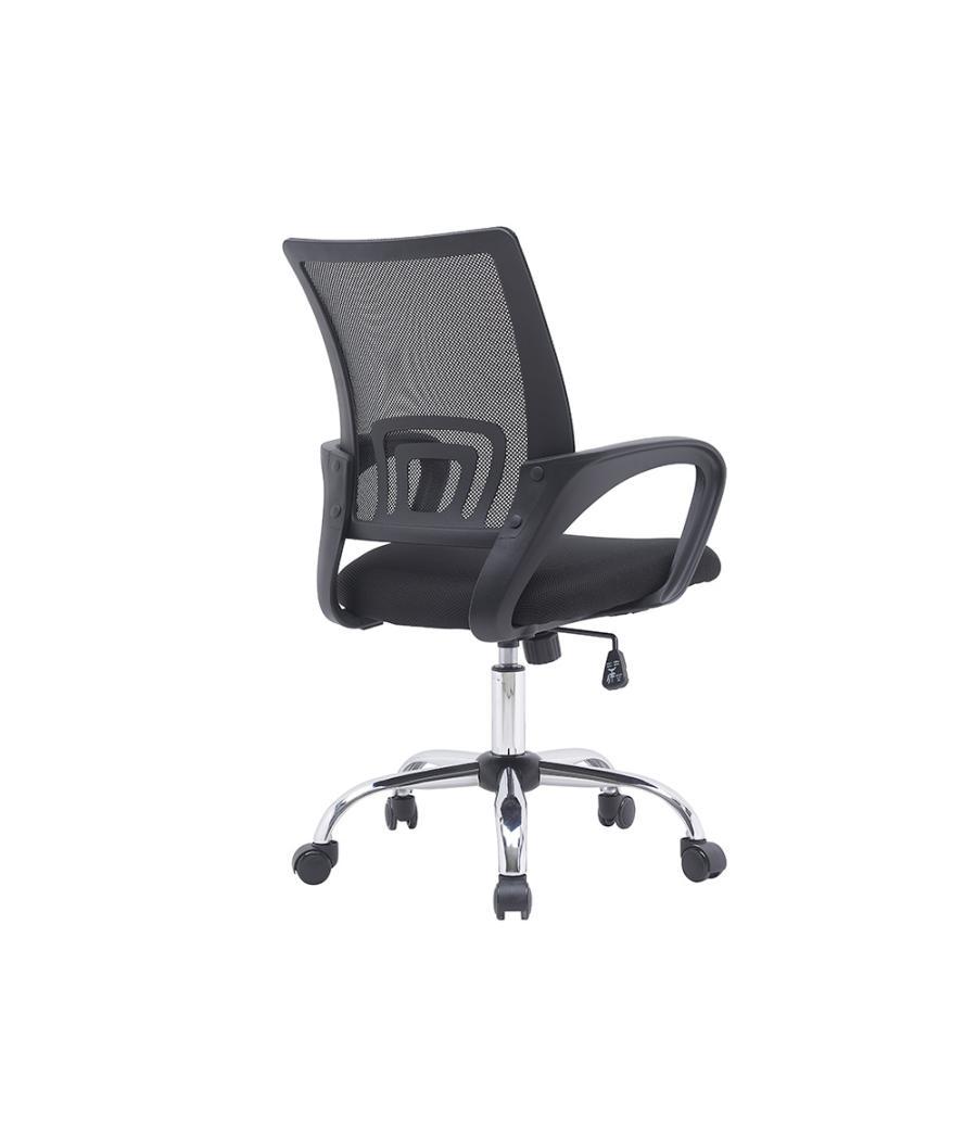 Silla q-connect oficina siena malla base metálica alt max 1000 anc 560 prof 570 ruedas premium color negro