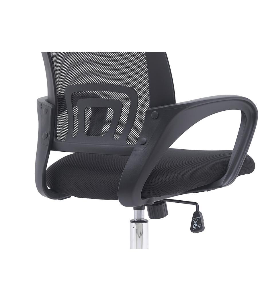 Silla q-connect oficina siena malla base metálica alt max 1000 anc 560 prof 570 ruedas premium color negro