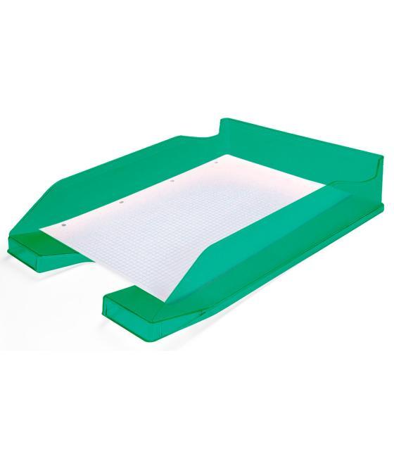 Bandeja sobremesa plástico q-connect verde transparente 240x70x340 mm