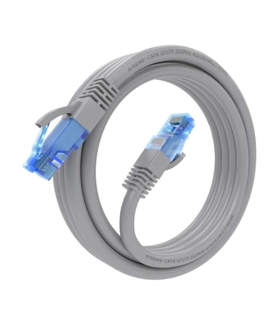 Aisens cable rj45 cat.6 utp awg26 cca gris 3.0m