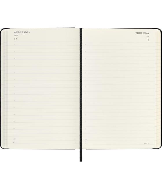 Agenda 18 meses 2024-2025 diaria l (13 x 21 cm) negra tapa dura moleskine dhb18dc3y25