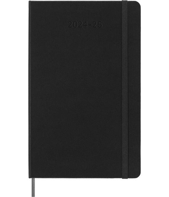 Agenda 18 meses 2024-2025 diaria l (13 x 21 cm) negra tapa dura moleskine dhb18dc3y25