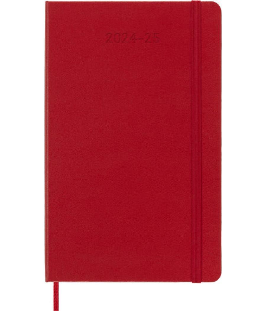 Agenda 18 meses 2024-2025 semanal p (9 x 14 cm) rojo escarlata tapa blanda moleskine dsf218wn2y25