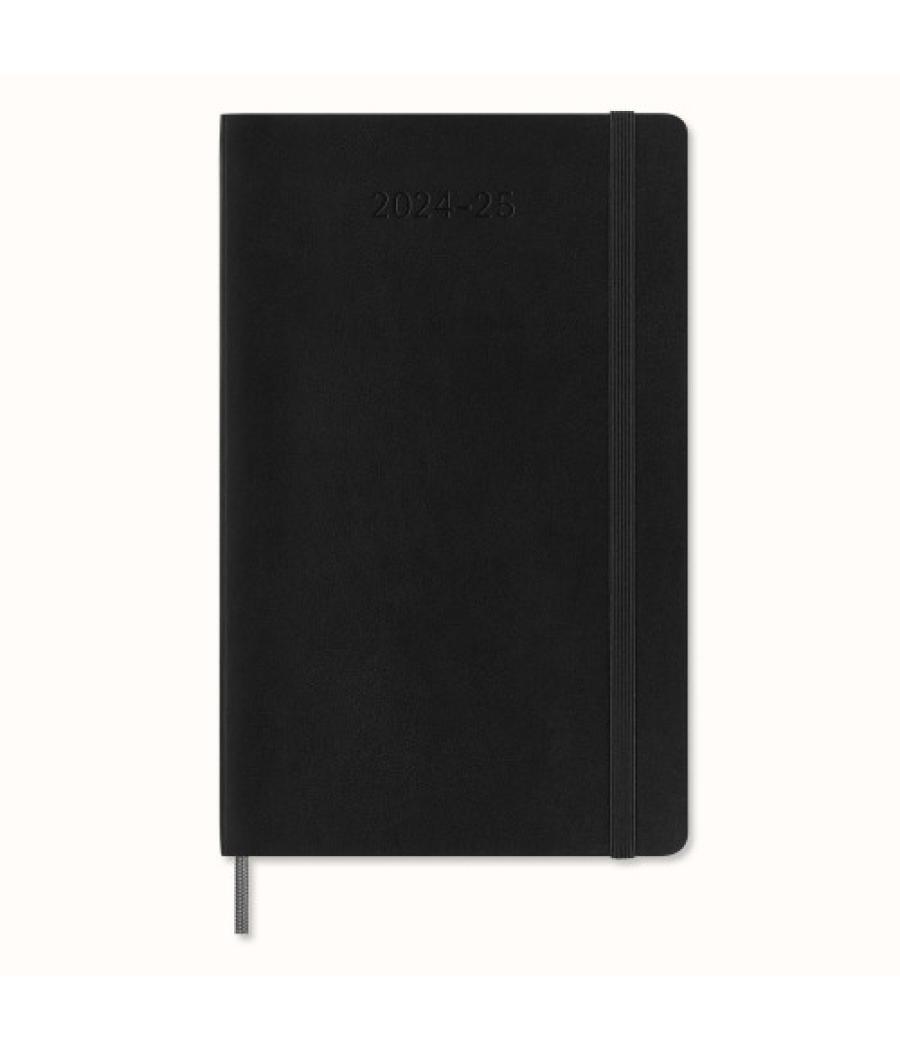 Agenda 18 meses 2024-2025 semanal l (13 x 21 cm) negra tapa blanda moleskine dsb18wn3y25