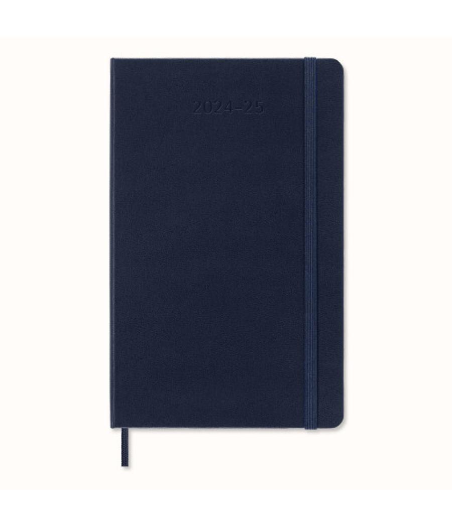 Agenda 18 meses 2024-2025 semanal l (13 x 21 cm) azul zafiro tapa dura moleskine dhb2018wn3y25