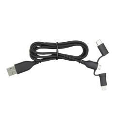 EWENT 3 EN 1, USB-A a Lightning, USB-C y Micro-USB