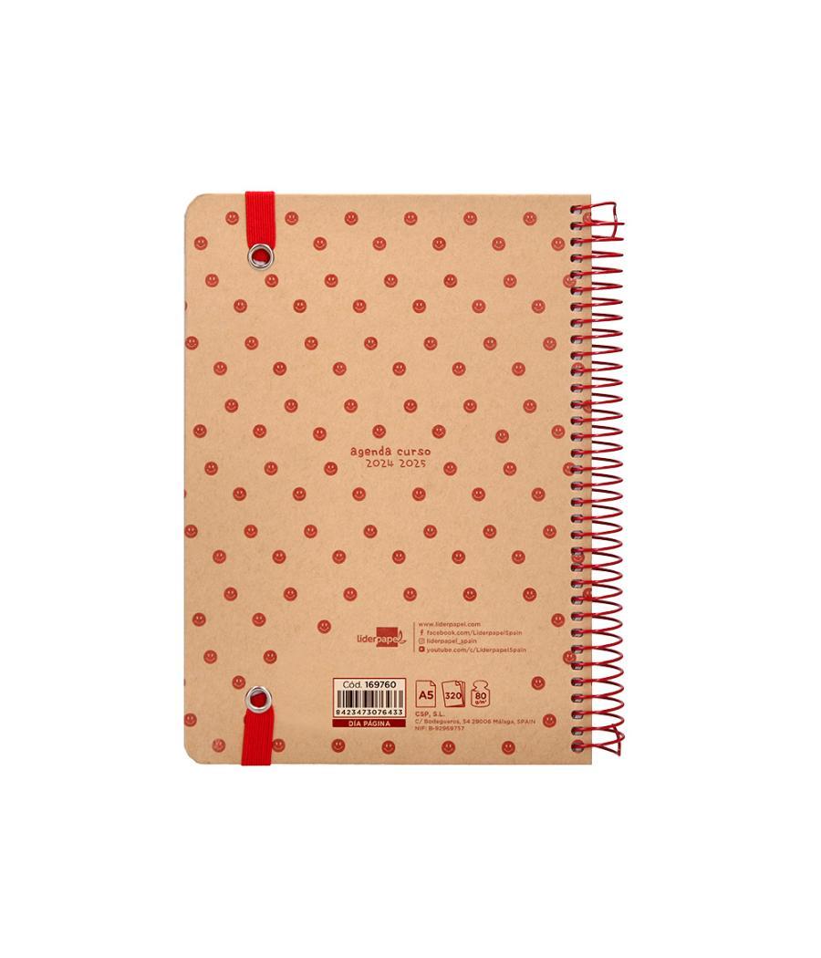 Agenda escolar liderpapel año 24 - 25 escolar classic smile día página a5 tetra