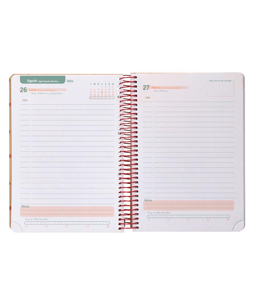 Agenda escolar liderpapel año 24 - 25 escolar classic smile día página a5 tetra