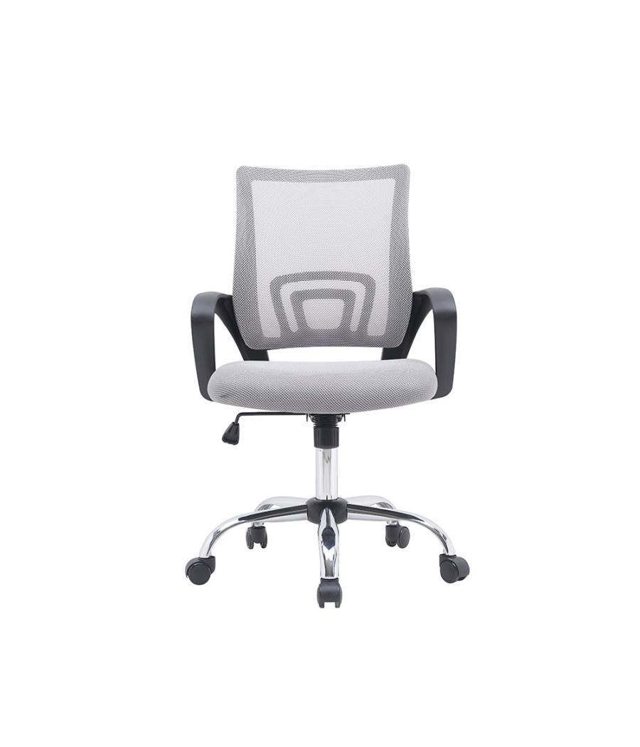 Silla q-connect oficina siena malla base metálica alt max 1000 anc 560 prof 570 ruedas premium color blanco gris