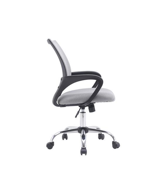 Silla q-connect oficina siena malla base metálica alt max 1000 anc 560 prof 570 ruedas premium color blanco gris