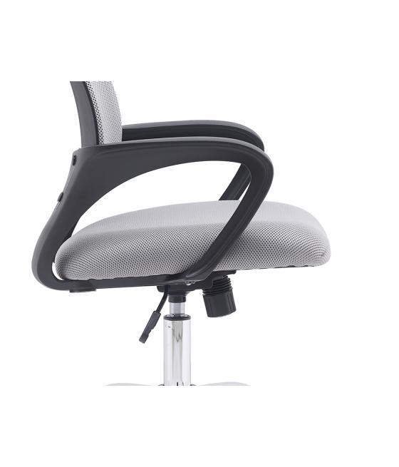 Silla q-connect oficina siena malla base metálica alt max 1000 anc 560 prof 570 ruedas premium color blanco gris