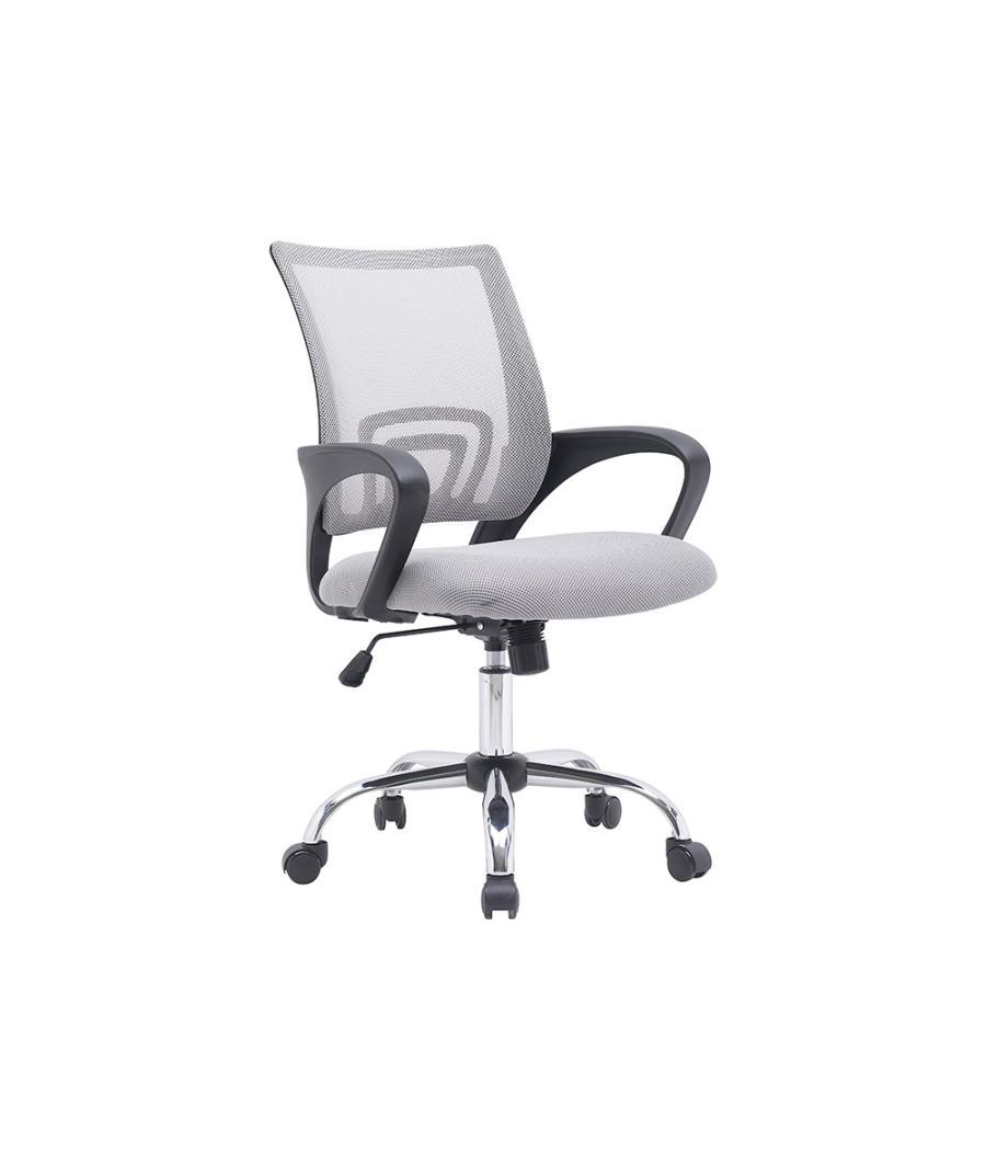 Silla q-connect oficina siena malla base metálica alt max 1000 anc 560 prof 570 ruedas premium color blanco gris