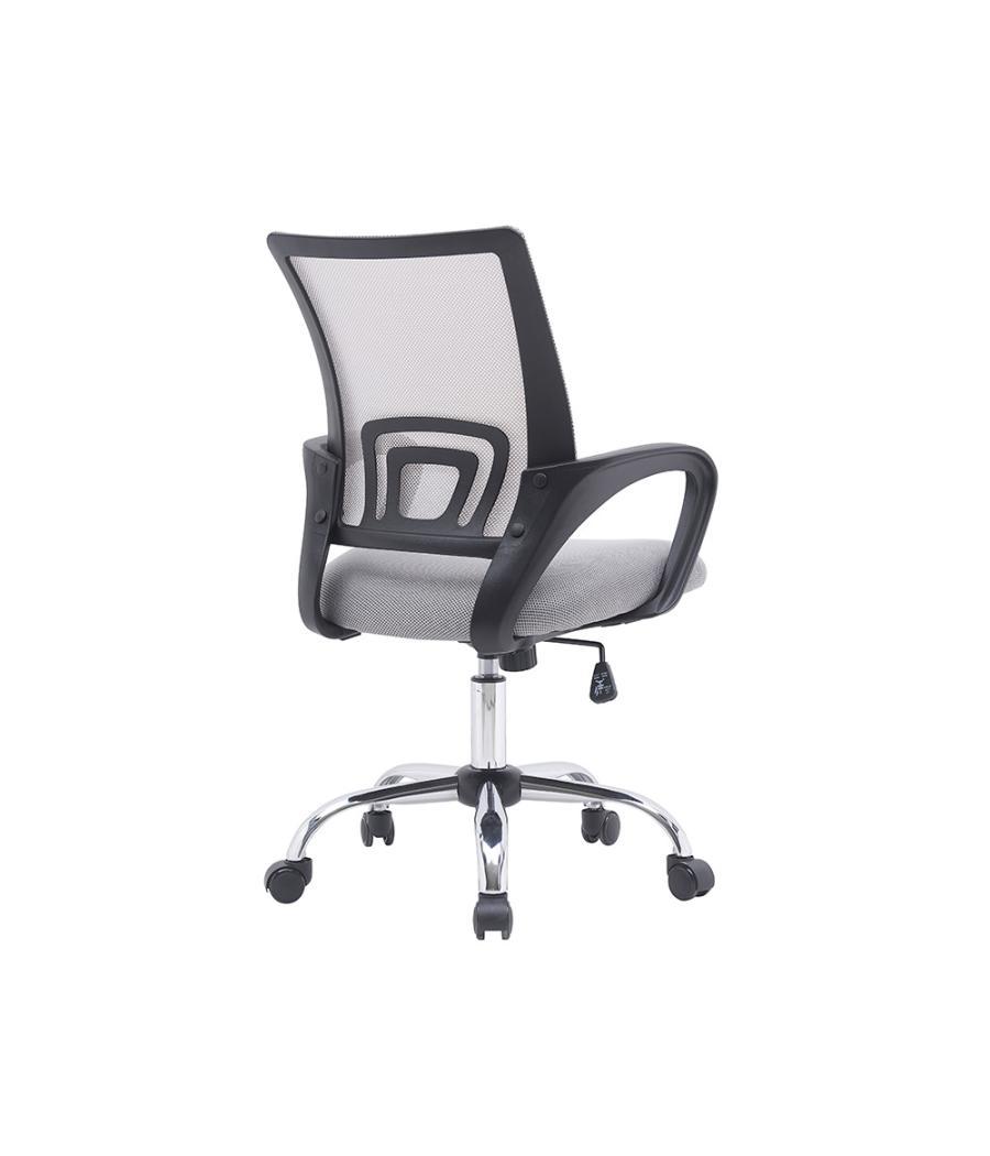 Silla q-connect oficina siena malla base metálica alt max 1000 anc 560 prof 570 ruedas premium color blanco gris