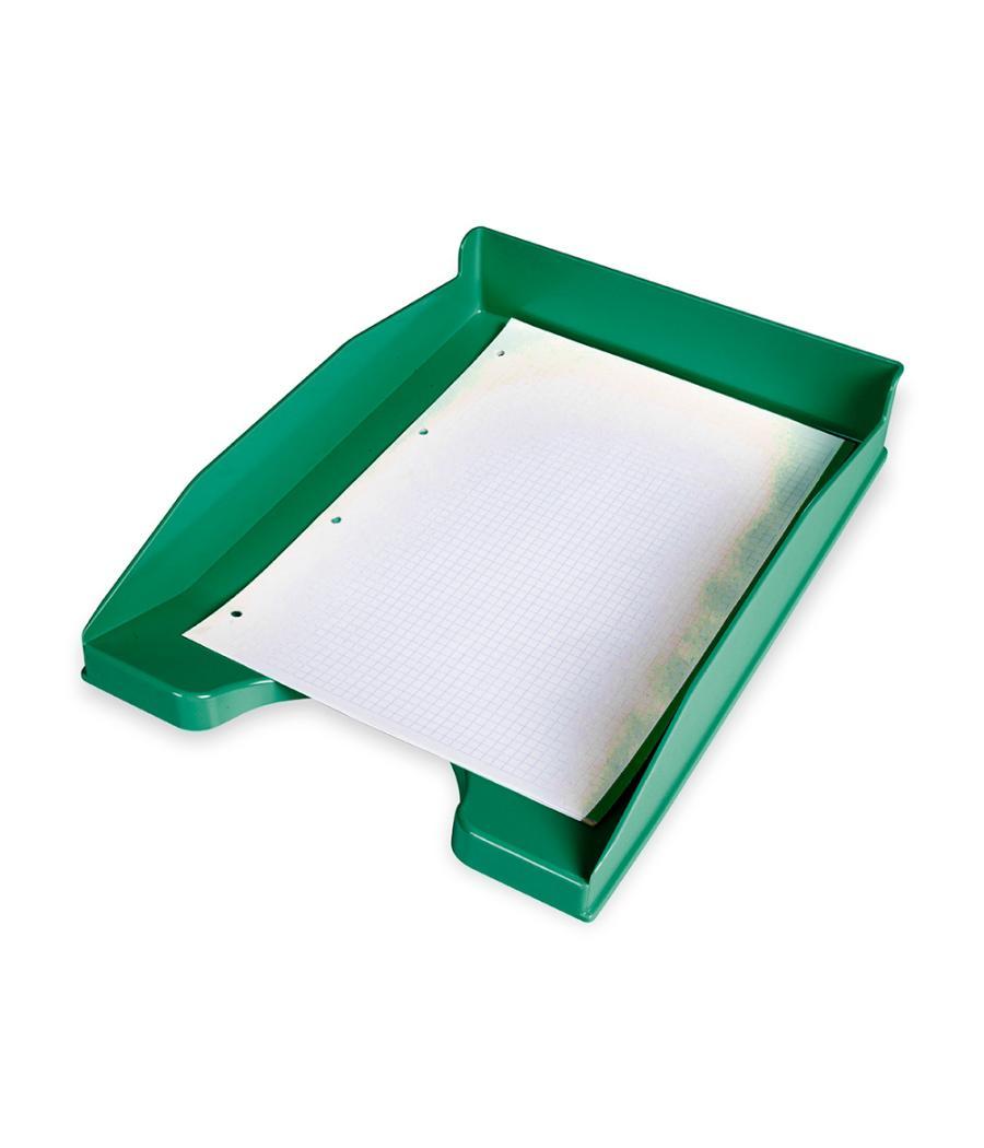 Bandeja sobremesa plástico q-connect verde opaco 240x70x340 mm