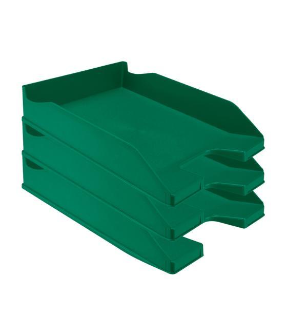 Bandeja sobremesa plástico q-connect verde opaco 240x70x340 mm