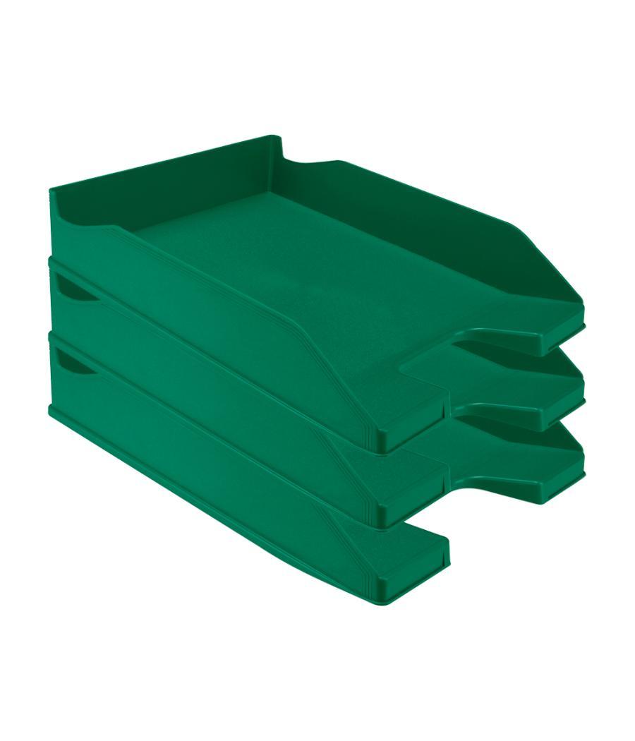 Bandeja sobremesa plástico q-connect verde opaco 240x70x340 mm