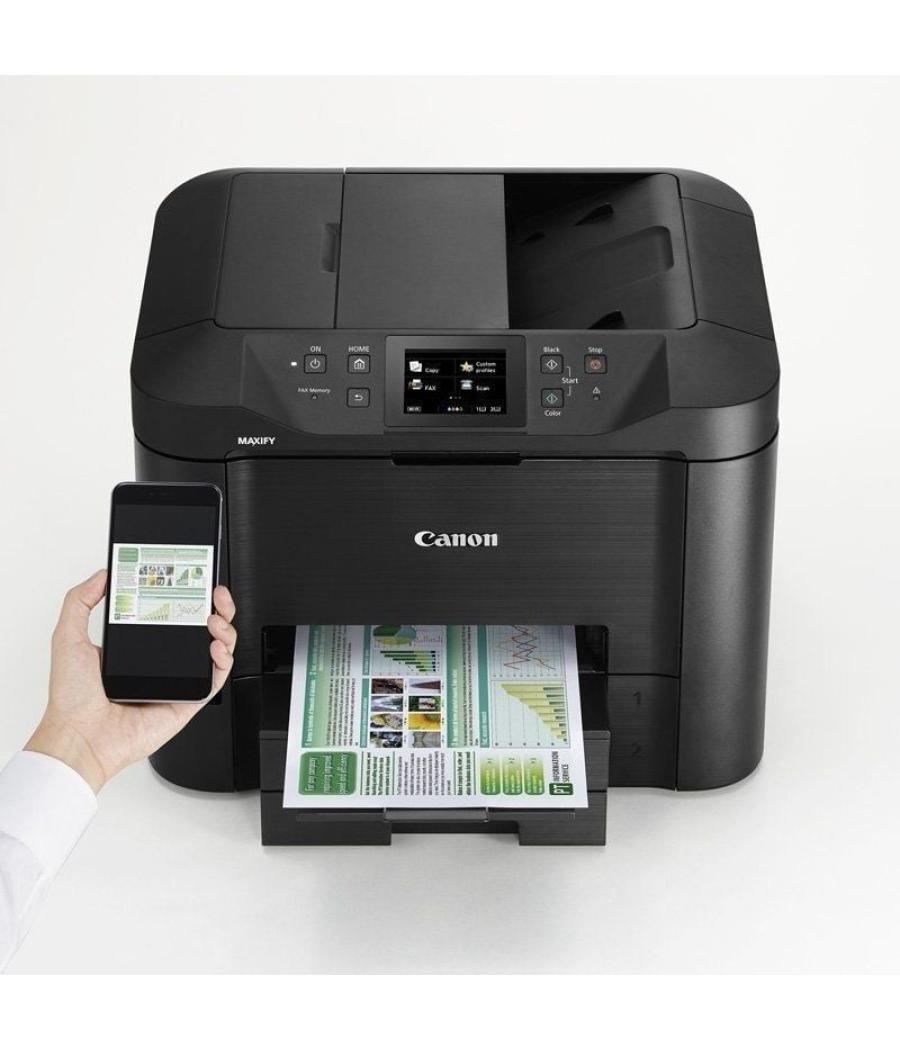Multifunción canon maxify mb5450 wifi/ fax/ dúplex/ negra