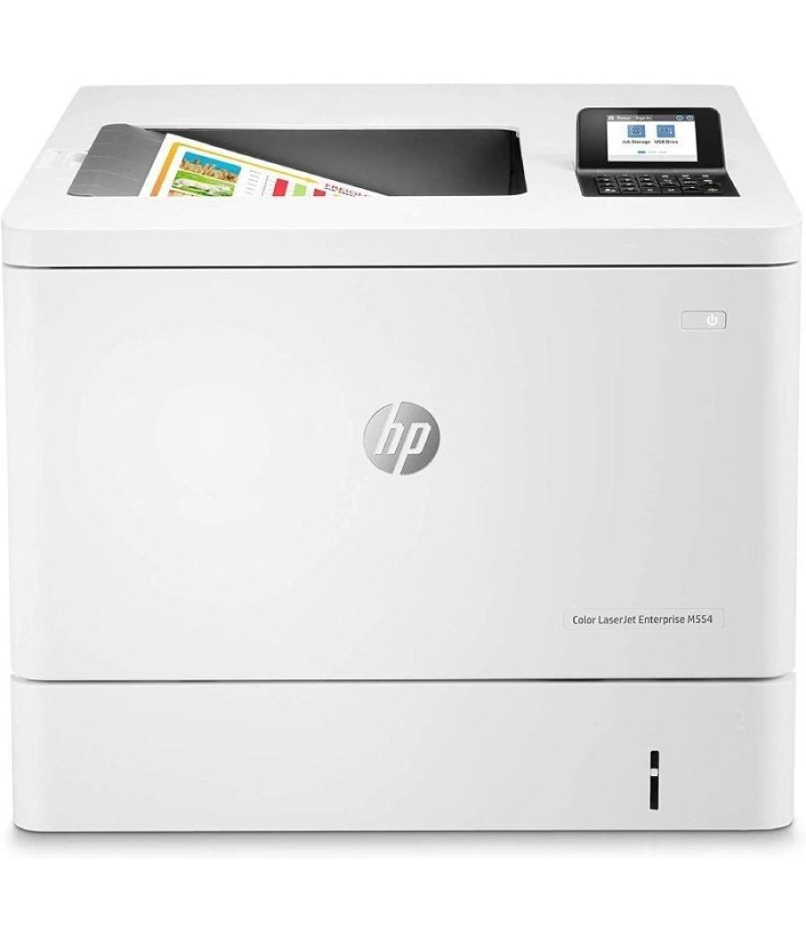 Impresora láser color hp laserjet enterprise m554dn dúplex/ blanca