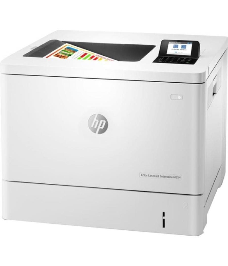 Impresora láser color hp laserjet enterprise m554dn dúplex/ blanca