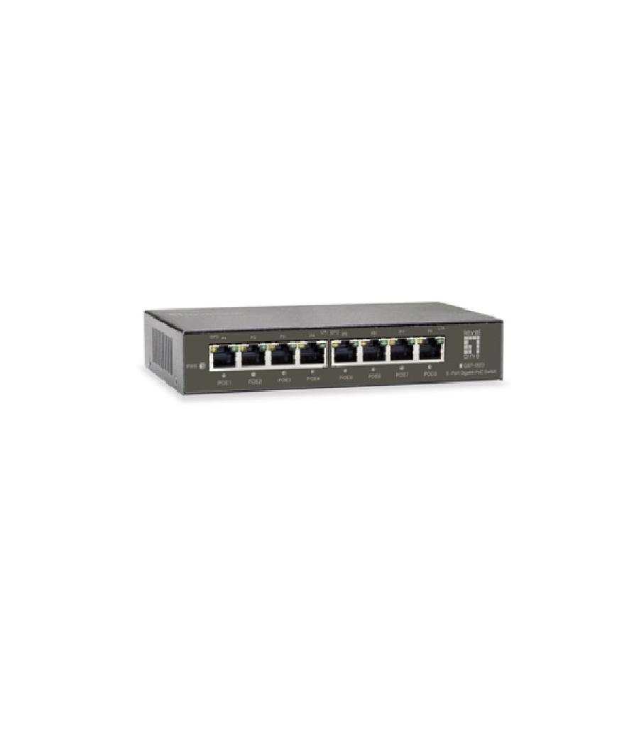 Switch level one gep-0823 no gestion 8p poe 10/100/1000 poe 120w