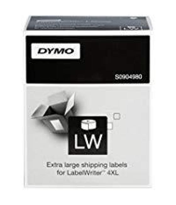 Dymo etiquetas de transferencia termica laber writer, negro sobre fondo blanco , de 104 mm x 159mm. etiquetas extragrandes. roll