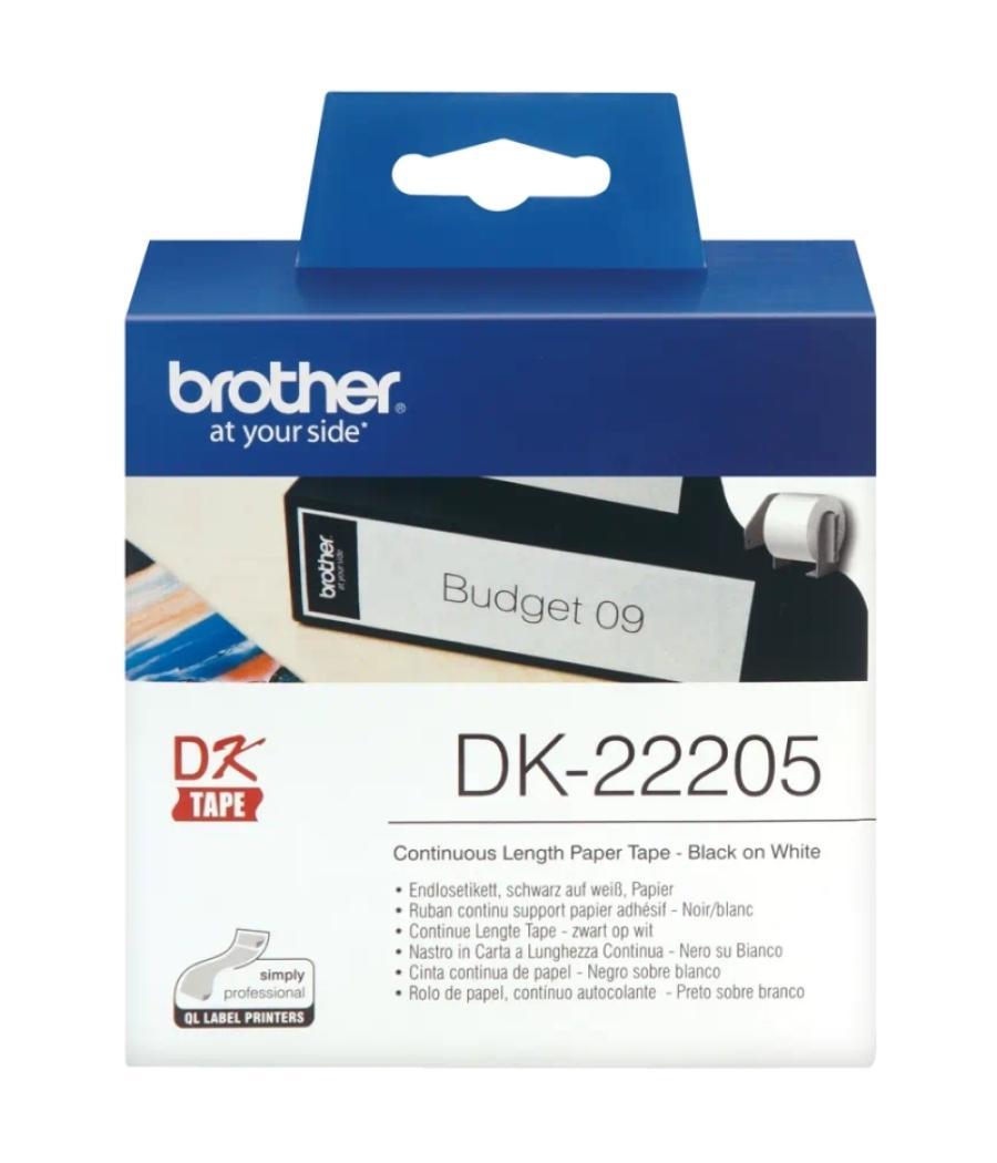 Brother cinta dk22205 papel térmico continuo 62mm