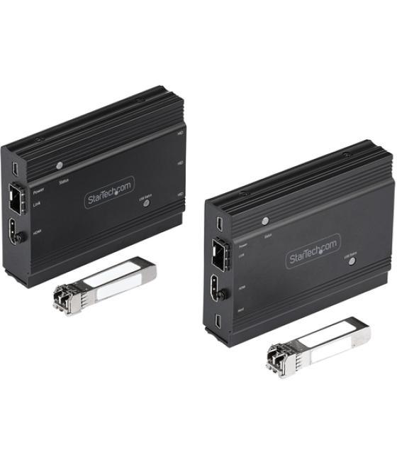 StarTech.com Extensor KVM HDMI de 4K por Fibra - Alargador de Consola Switch KVM con Vídeo HDMI y USB Remoto - hasta 300m (Multi