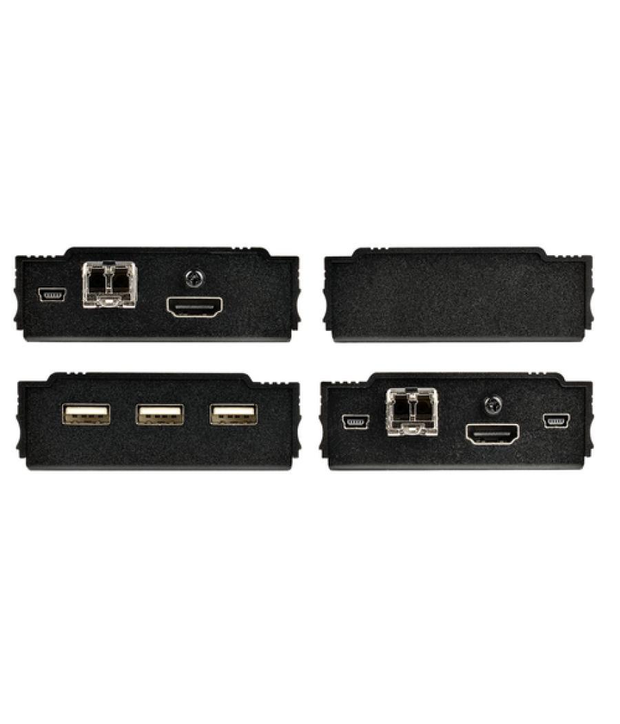 StarTech.com Extensor KVM HDMI de 4K por Fibra - Alargador de Consola Switch KVM con Vídeo HDMI y USB Remoto - hasta 300m (Multi