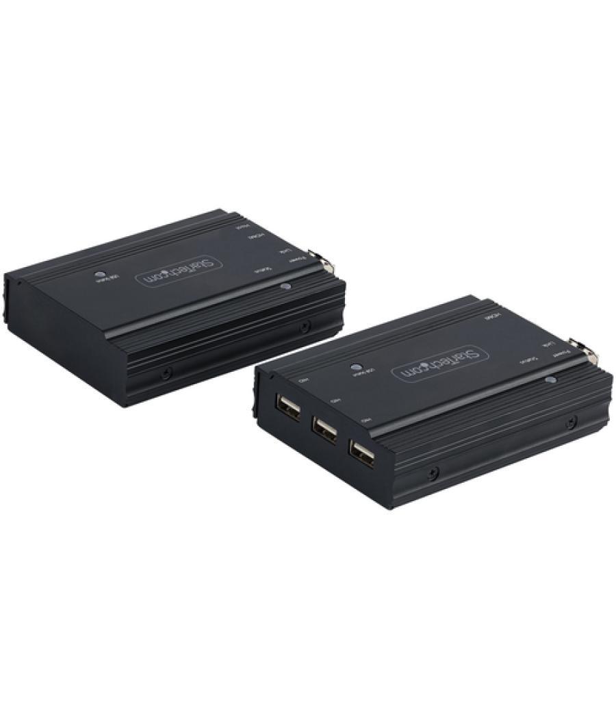 StarTech.com Extensor KVM HDMI de 4K por Fibra - Alargador de Consola Switch KVM con Vídeo HDMI y USB Remoto - hasta 300m (Multi