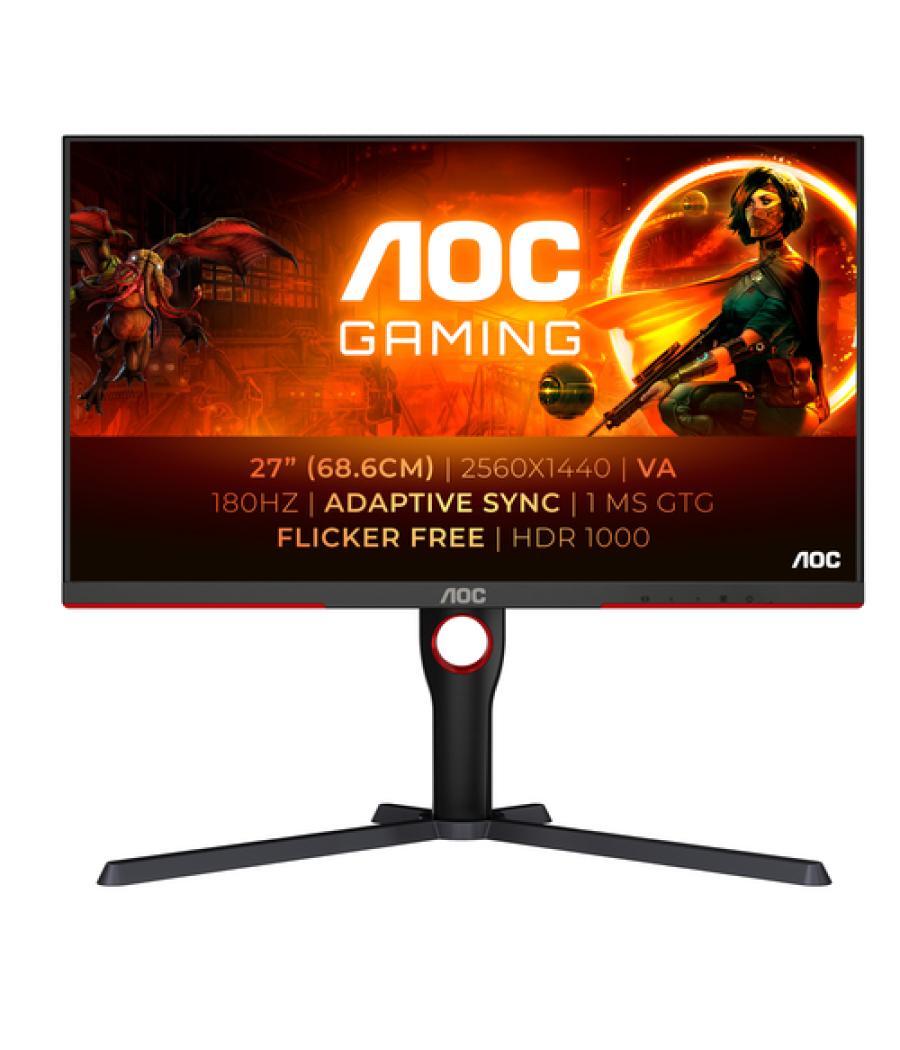 AOC G3 Q27G3XMN/BK pantalla para PC 68,6 cm (27") 2560 x 1440 Pixeles 2K Ultra HD LED Negro