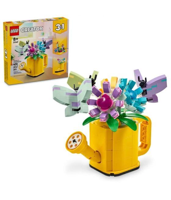 Lego flores en regadera