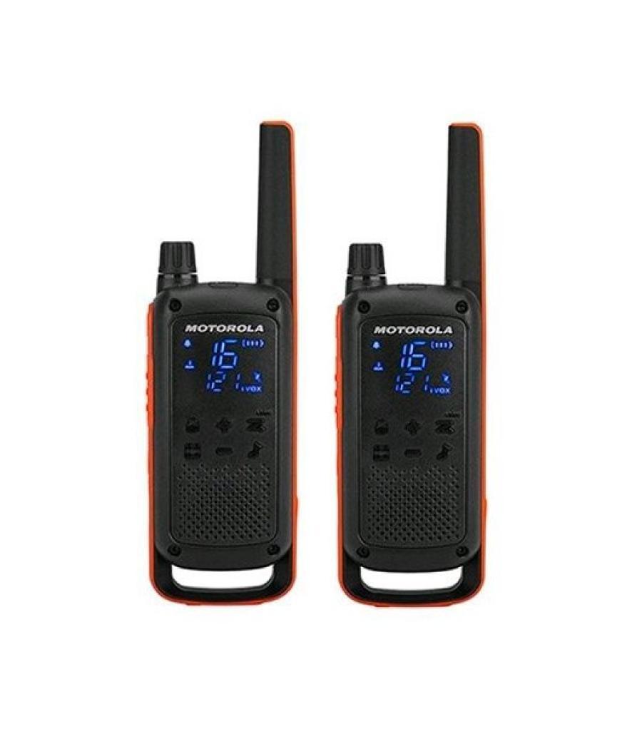 Walkie talkie motorola tlkr - t82 negro packs 2 pmr446 - 10km - 16 canales - clip cinturon