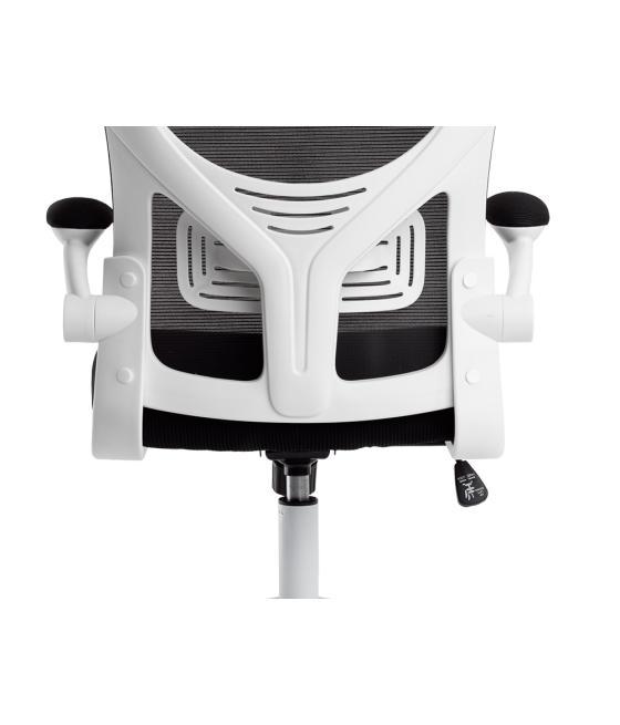 Silla q-connect ergonomica pal ermo malla base nylon alt max 1300 anc 610 prof 600 ruedas premium color blanco negro